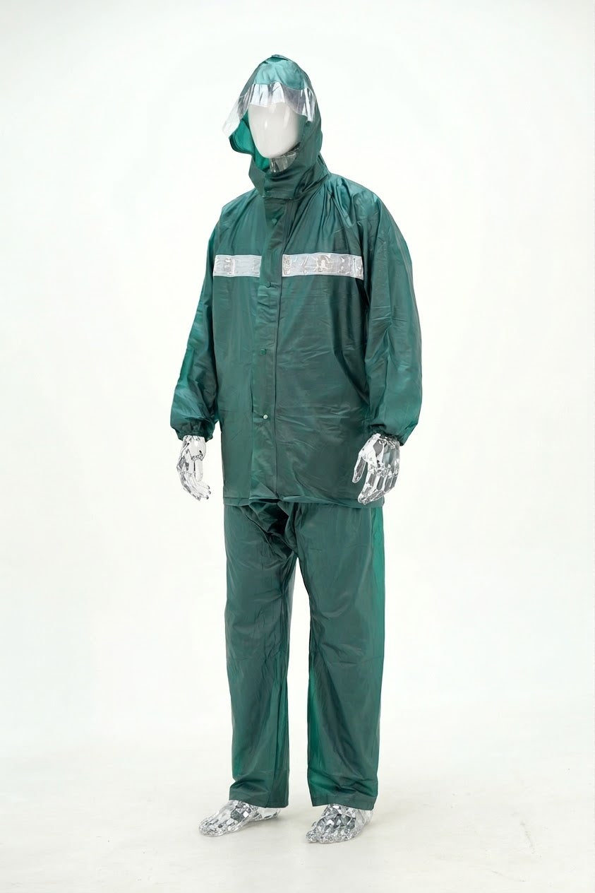Original YD 912 Heavy-Duty Waterproof Rain Suit Set (1050g); 100% Leak-Proof Seamless Raincoat for Bikers (Imported)