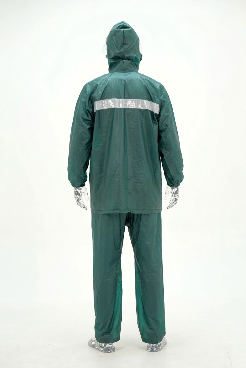 Original YD 912 Heavy-Duty Waterproof Rain Suit Set (1050g); 100% Leak-Proof Seamless Raincoat for Bikers (Imported)