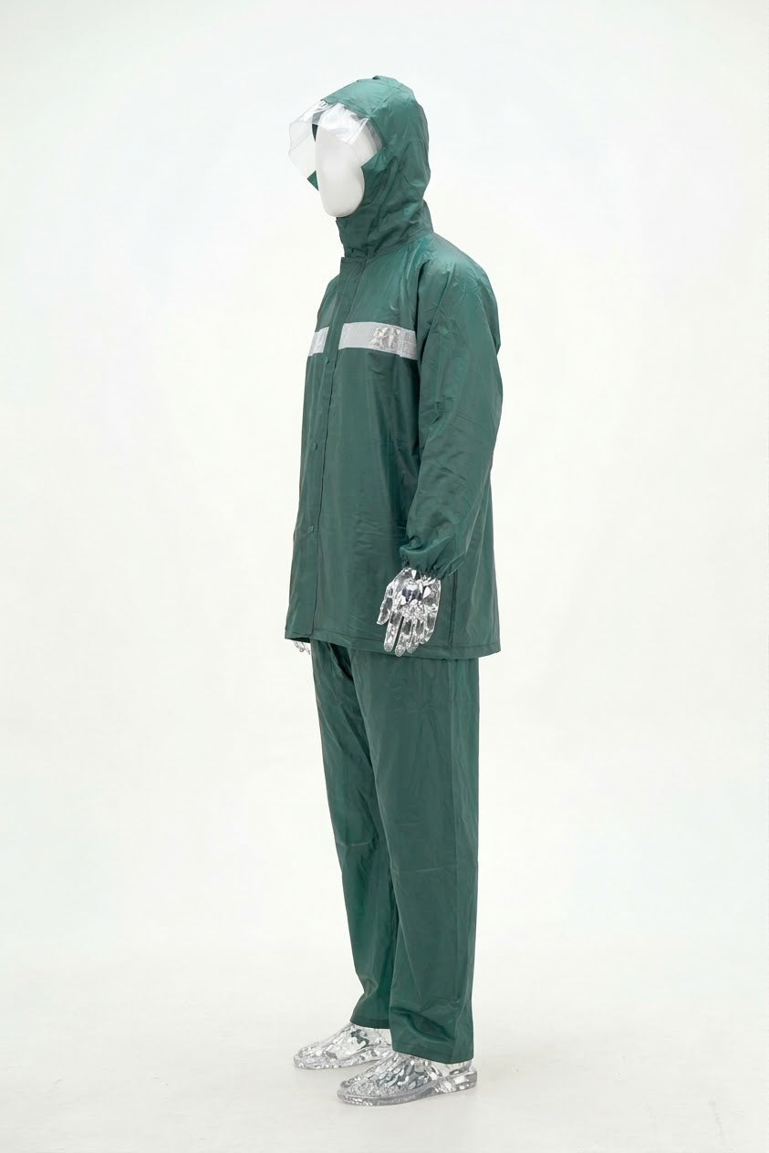 Original YD 912 Heavy-Duty Waterproof Rain Suit Set (1050g); 100% Leak-Proof Seamless Raincoat for Bikers (Imported)