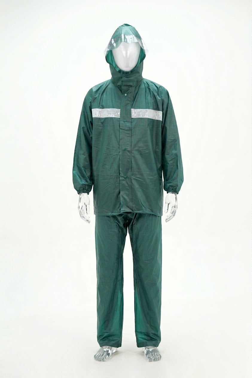 Original YD 912 Heavy-Duty Waterproof Rain Suit Set (1050g); 100% Leak-Proof Seamless Raincoat for Bikers (Imported)